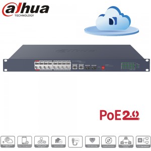 Switch PoE Gigabit manageable 20 ports pour baie de brassage Dahua CS4220-16GT-240-V2
